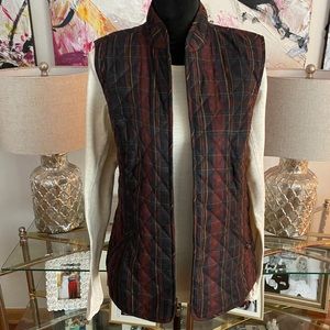 Orvis quilted plaid vest